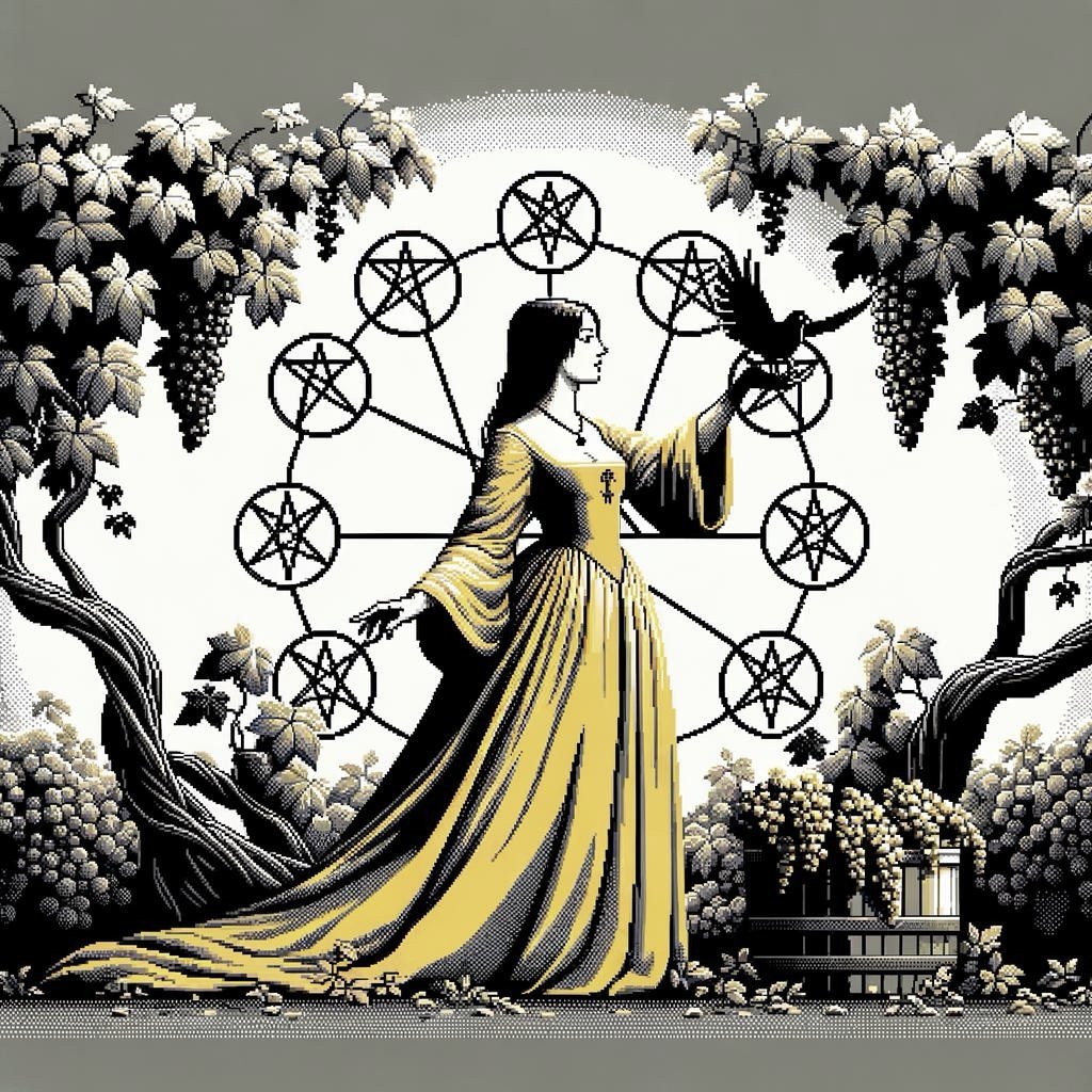 Nine of Pentacles Tarot Card